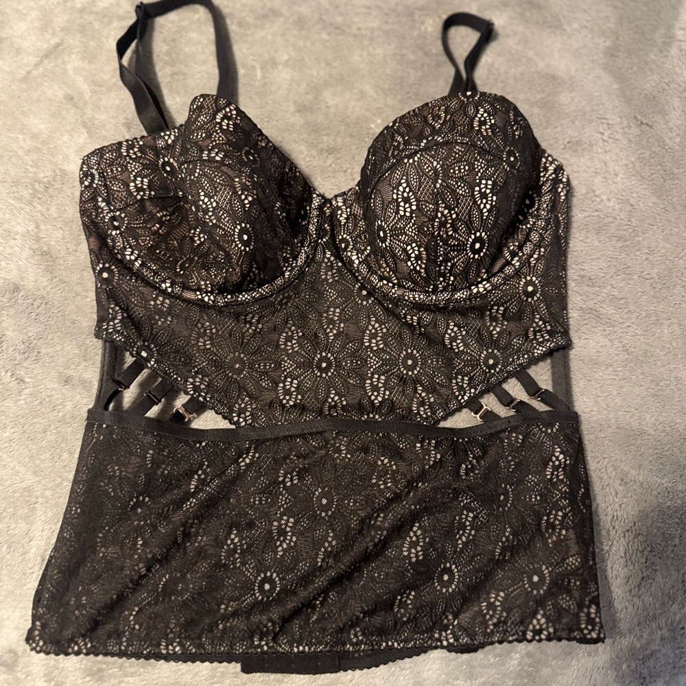Victoria's Secret Black Lace Bustier